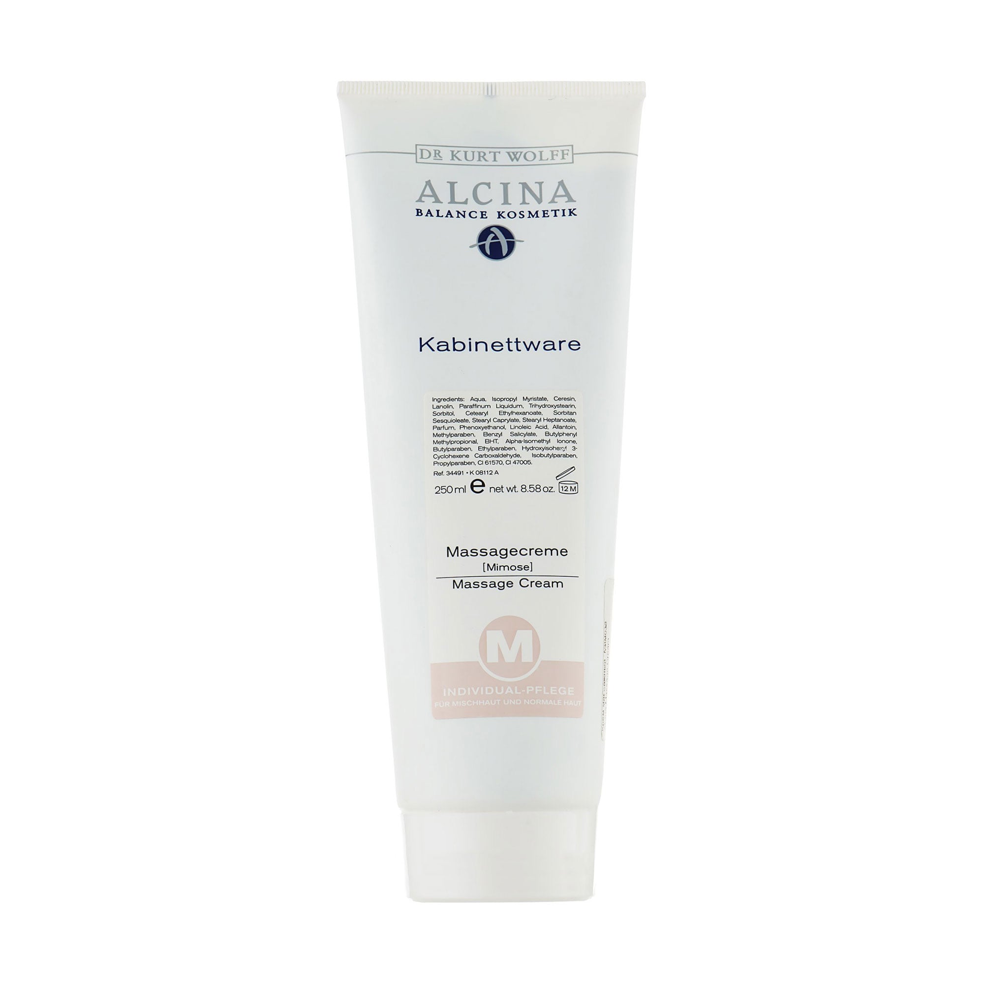 Масажний крем для обличчя та тіла Alcina Massage-Creme Mimose Мімоза, 250 мл